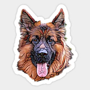 German Shepherd Face Sticker